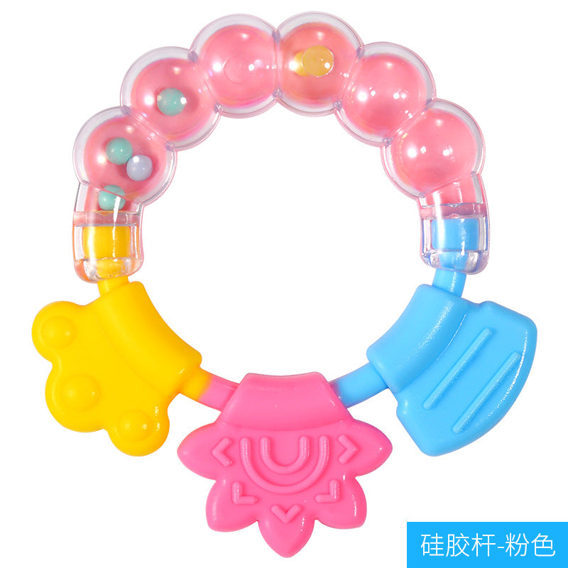 Factory direct sales baby bite le molar stick, infant silicone toothpaste, molar fixer, rattle toothpaste