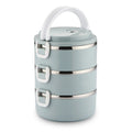 304 stainless steel insulated lunch box - round food container, double-layer rectangular student meal box, bento box with logo option