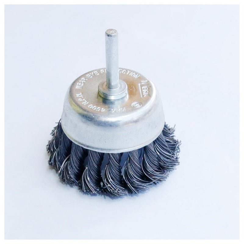 Manufacturer supplies twisted wire with handle bowl-shaped bowl-shaped steel wire wheel rod flat steel wire wheel steel wire brush industrial brush