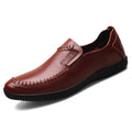 New men's leather dress shoes - perforated casual driving shoes - dropshipping available