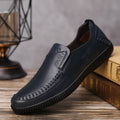 New men's leather dress shoes - perforated casual driving shoes - dropshipping available