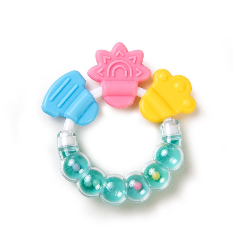 Factory direct sales baby bite le molar stick, infant silicone toothpaste, molar fixer, rattle toothpaste