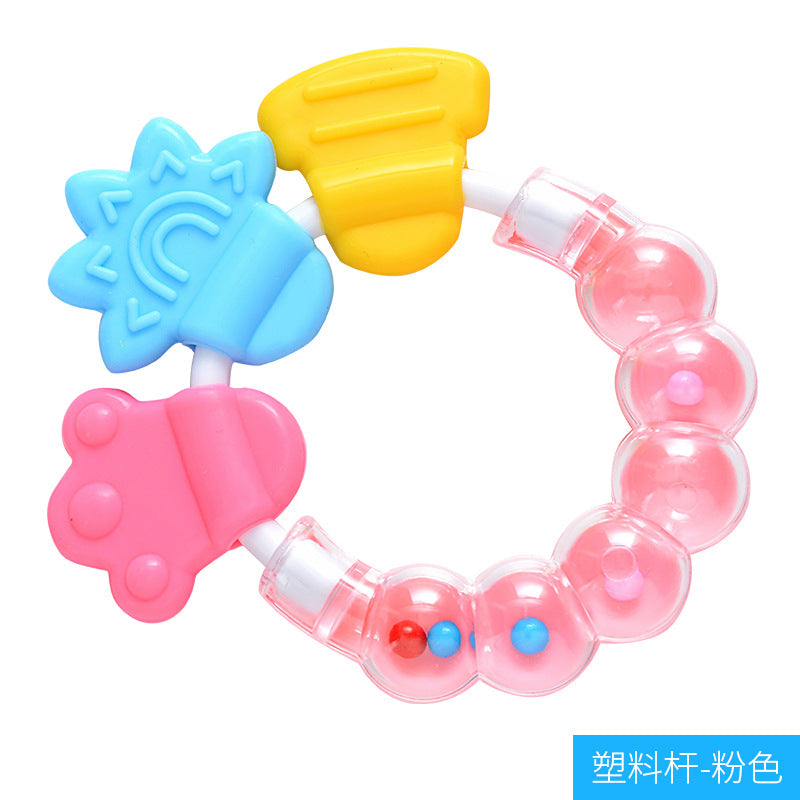 Factory direct sales baby bite le molar stick, infant silicone toothpaste, molar fixer, rattle toothpaste