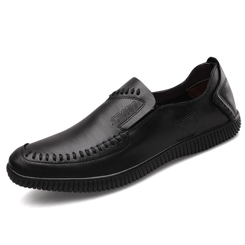 New men's leather dress shoes - perforated casual driving shoes - dropshipping available