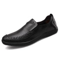 New men's leather dress shoes - perforated casual driving shoes - dropshipping available