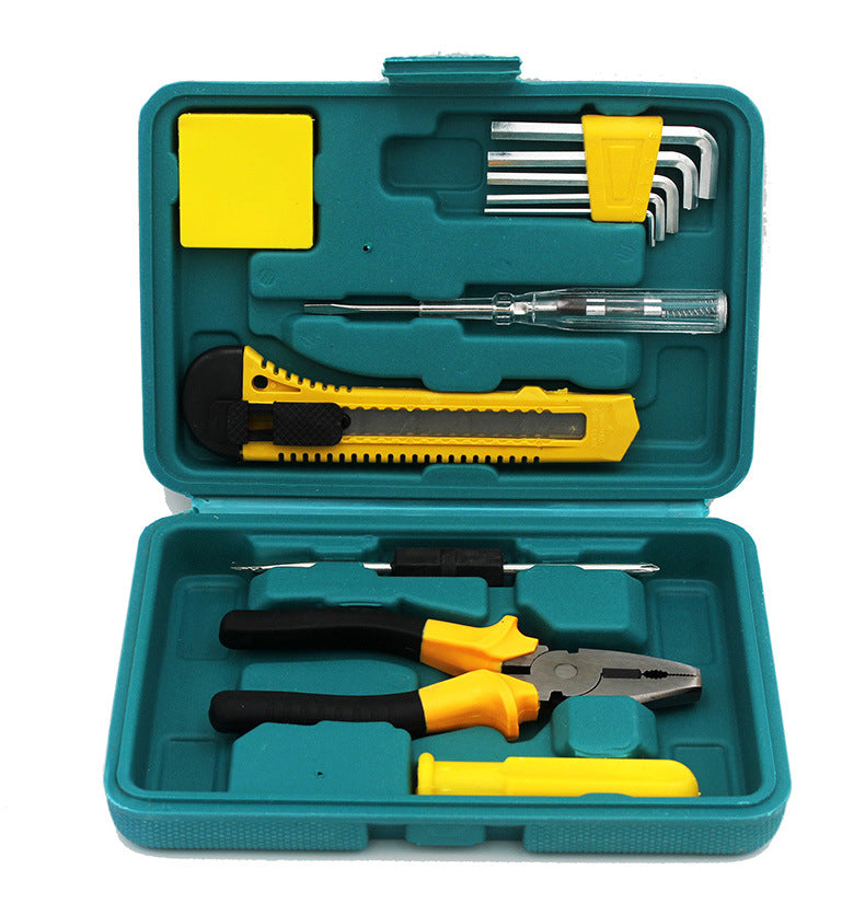Gift Special Mini Toolbox Set 12-piece Portable Portable Car Home Emergency Tool 8012E