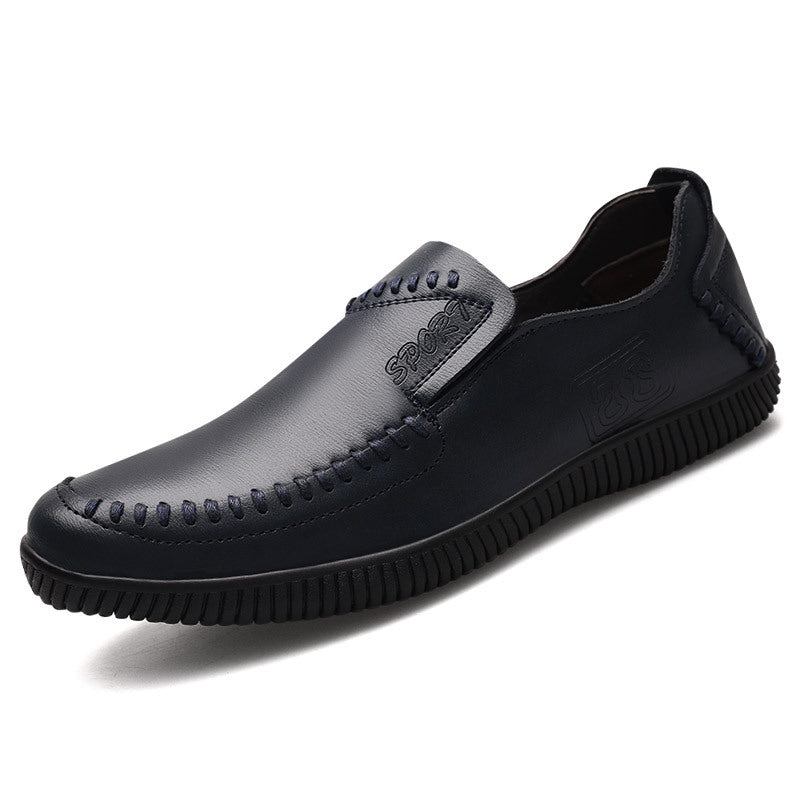 New men's leather dress shoes - perforated casual driving shoes - dropshipping available