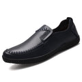 New men's leather dress shoes - perforated casual driving shoes - dropshipping available