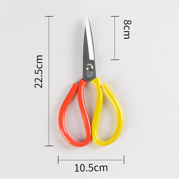Wanhong P02 leather scissors, industrial scissors, anti-rust scissors, Zherong scissors wholesale, special manganese steel scissors