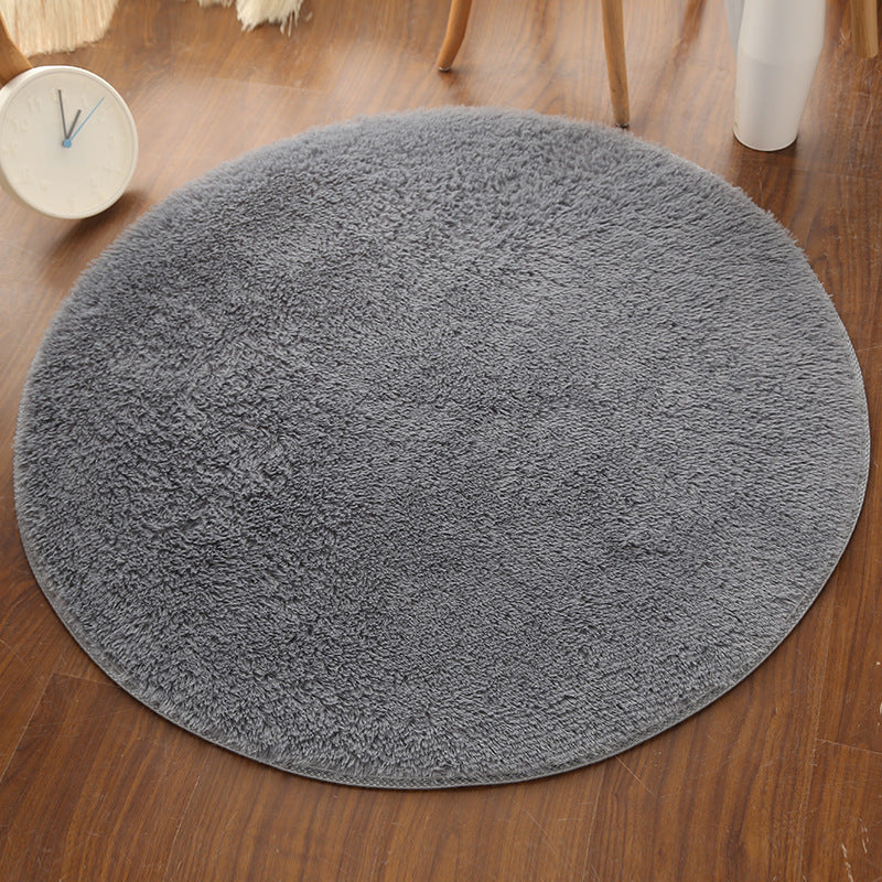 Silk wool round rug, floor mat, living room bedroom carpet, bedside mat, foot mat, computer chair pad, yoga mat