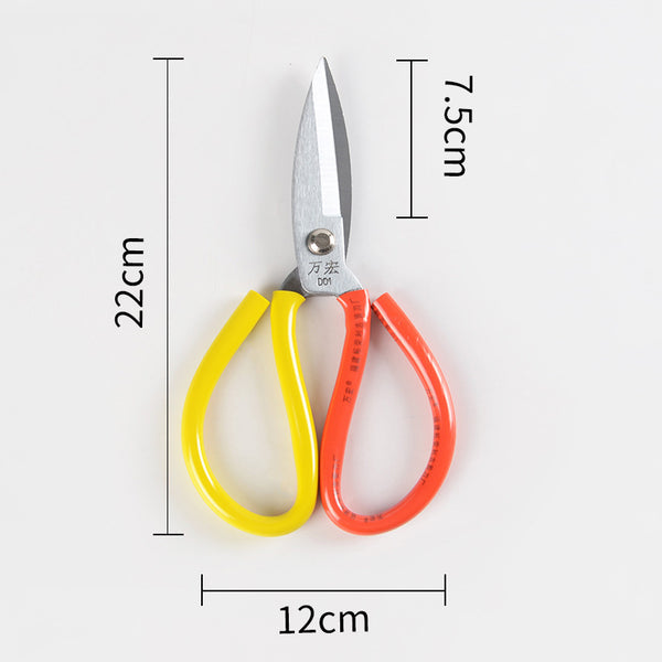 Wanhong D01 large head anti-rust scissors, Zherong scissors, electrical scissors, strong wire angle scissors, stainless steel scissors