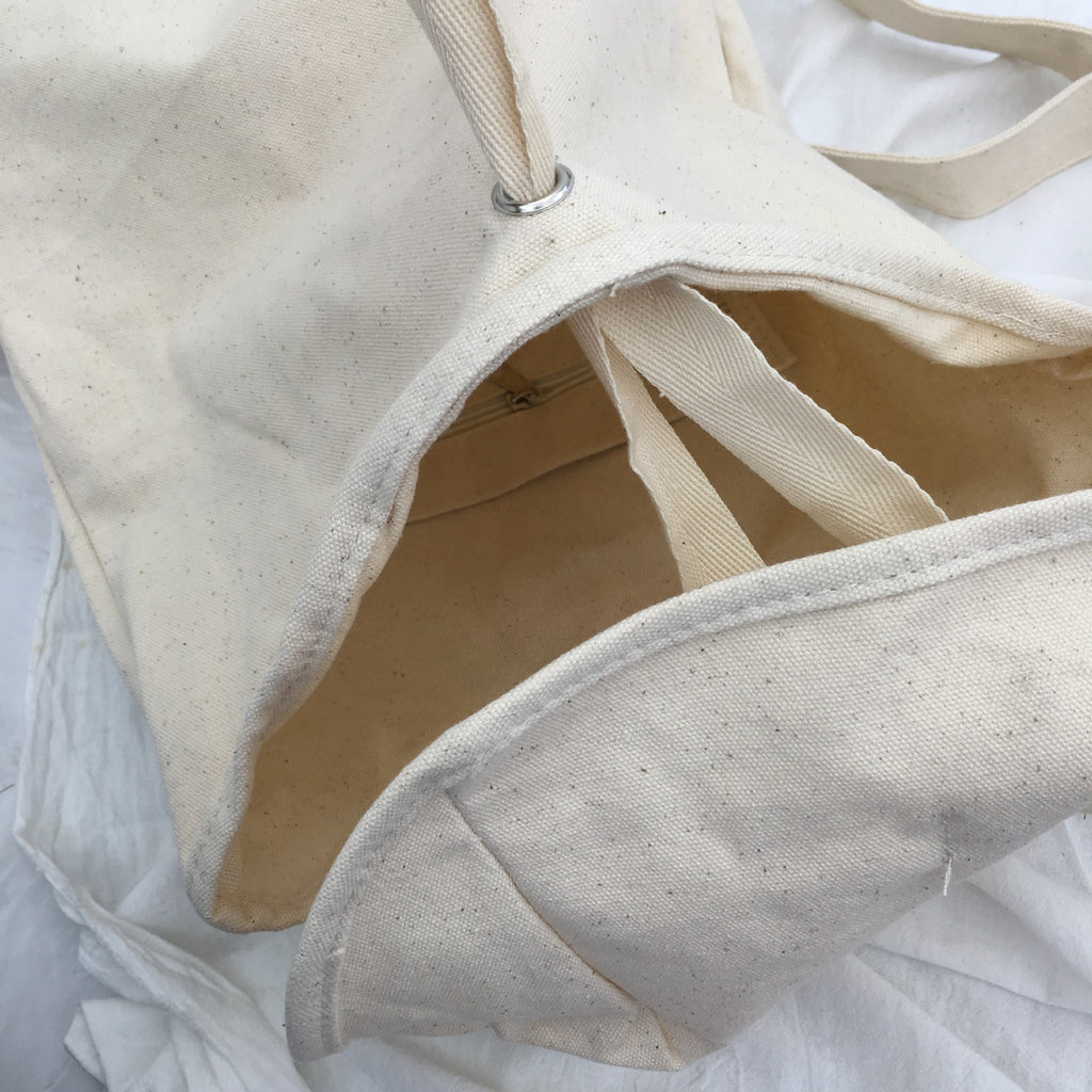 South Korea Dongdaemun same solid color flip strap backpack simple casual large capacity canvas bag