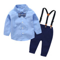 Children's clothing autumn one piece ready to wear kids bow tie gentleman suit baby outing clothes flower children's clothing boys british style children's clothing