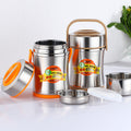 Shunjia yi 304 stainless steel thermal insulation bucket vacuum three-layer lunch box lunch box anti-overflow small waist lifting pot