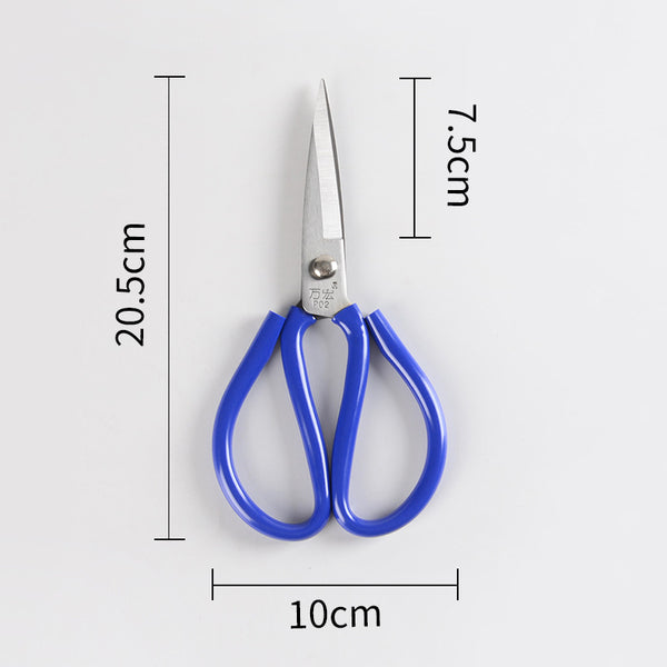 Wanhong, blue leather P02 pointed scissors, leather scissors, industrial scissors, anti-rust scissors, angle scissors, factory direct sales scissors