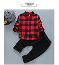 autumn korean style girls' cartoon cat denim cotton long-sleeve overalls two-piece kids' outfit set
