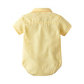 Children's clothing kids short-sleeved shirt boy's khaki overallstwo-piece set baby boy trendy suit infant and toddler