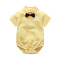 Children's clothing kids short-sleeved shirt boy's khaki overallstwo-piece set baby boy trendy suit infant and toddler