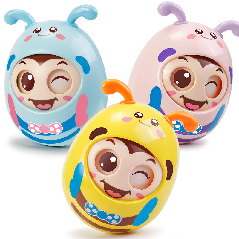 Baby toy teether 3-12 months educational biteable kids baby 0-1 year old child large winking tumbler