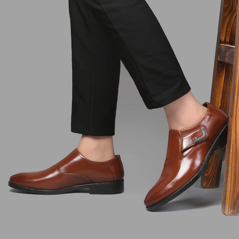 Plus sizecasual leather shoes men's shoes soft leather men cross-border formal business new arrival british k-style shoes