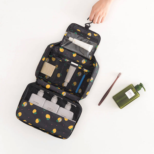Invit.l Travel Wash Bag, Cosmetic Bag Multifunctional Portable Large Capacity Storage Bag Hangable Wash Bag