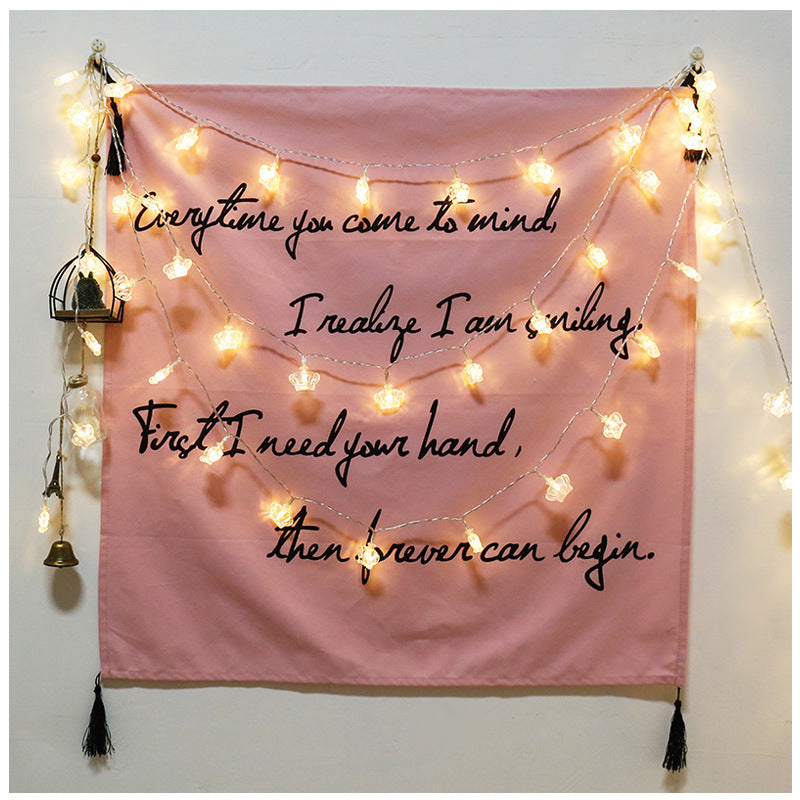 Bedroom led small lanterns decorative lights string lights crown star lights flashing full sky star dormitory lights string room layout