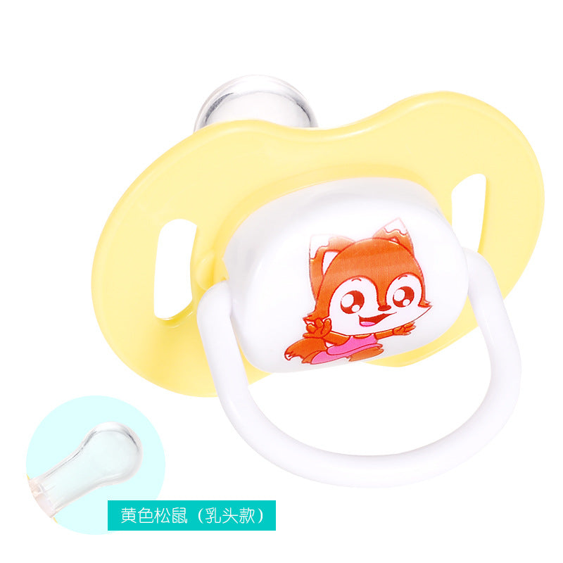 English card pack, baby pacifier cartoon silicone sleeping pacifier, newborn baby pacifier with lid.