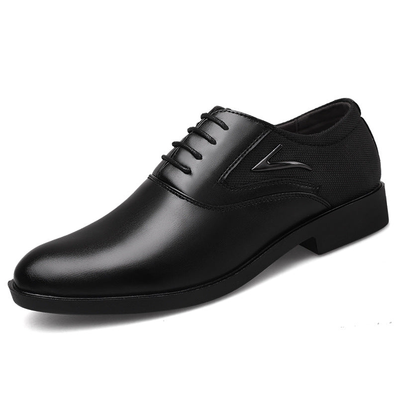 New plus size men's casual leather shoes - versatile business formal footwear, slip-on wedding shoes, dropshipping available