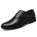 New plus size men's casual leather shoes - versatile business formal footwear, slip-on wedding shoes, dropshipping available