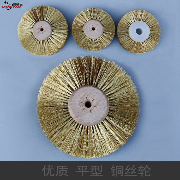 Parallel copper wire wheel rust removal and grinding polishing wheel deburring polishing copper wire brush