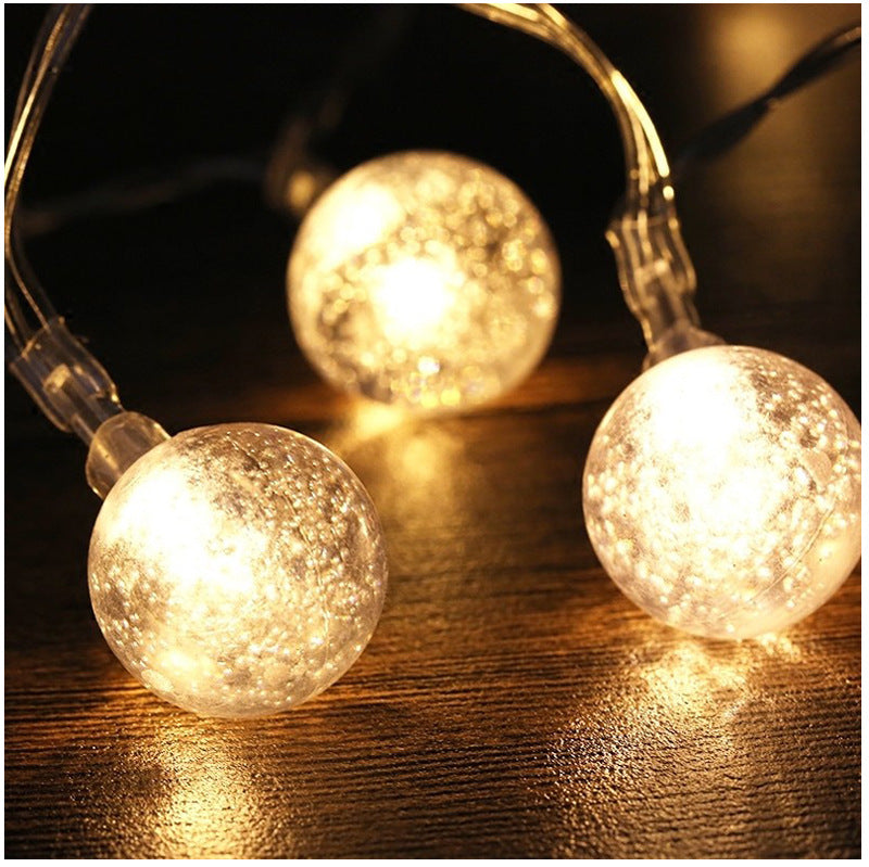 LED light string battery box light string round ball bubble ball string lights Christmas lighting Christmas tree lights holiday decoration