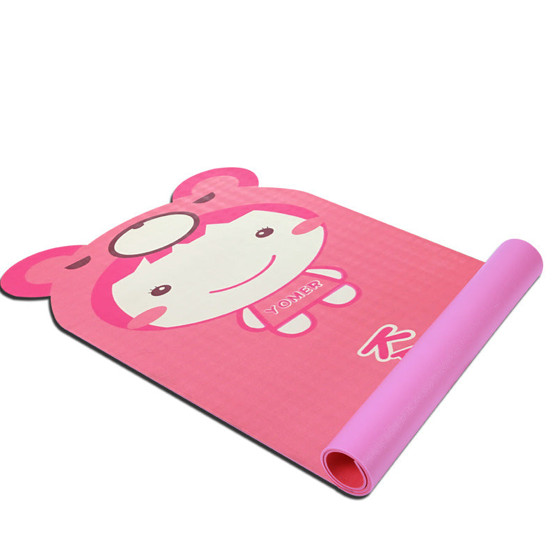 Pvc kids' dance & parent-child yoga mat - wholesale, thickened, cute, silent, shock-absorbing, non-slip, dance mat, practice mat, eco-friendly