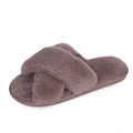 Crossed fur slippers for women 2024fall and winternew arrivalk-stylefashionslimming look one-piece cotton slippers trendyflats slippers for women