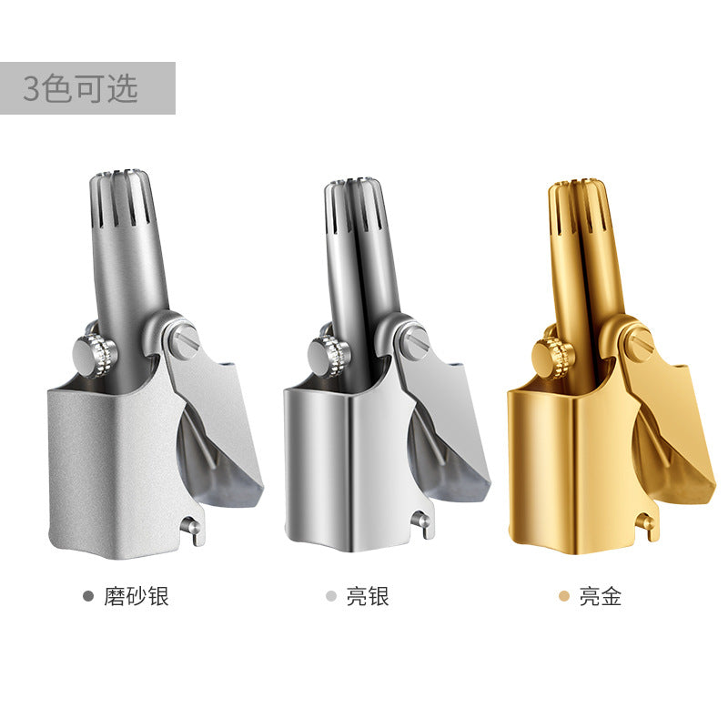 Manual nose hair trimmer, washed mechanical stainless steel nose hair trimmer, men's nostril shaver