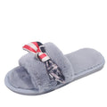 Women's fuzzy slippers - indoor/outdoor, trendy instagram style, flat, fashionable 2024 design - dropshipping available