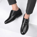 New plus size men's casual leather shoes - versatile business formal footwear, slip-on wedding shoes, dropshipping available