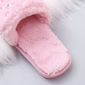 2024 fall/winter new fuzzy slippers - stylish pearl embellished flat slides, warm home cotton slippers for women - dropshipping available