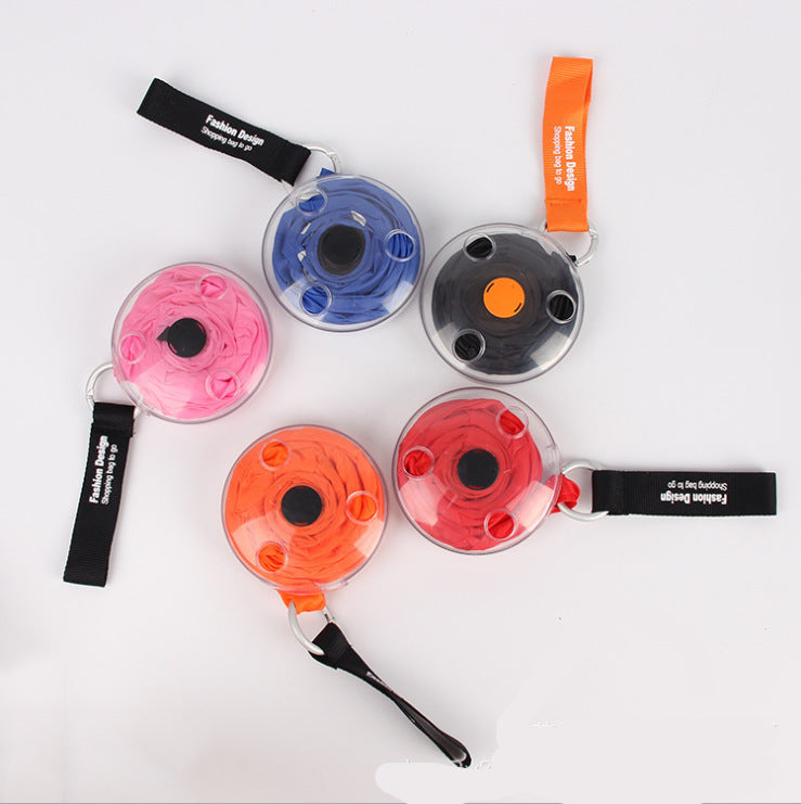 eco-friendly reusable portable foldable extendable round shopping bag multifunctional storage bag rotating tray