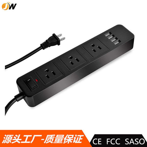 Multifunctional high-power European standard smart socket, Japanese standard US standard with wire plug-in board Home office with usb power strip