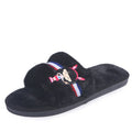 2024 faux rabbit fur slippers, indoor flat diy cotton shoes, winter home cartoon floor slides, women's in-stock