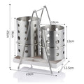 304 stainless steel chopstick barrel thickened creative drain chopstick barrel round chopstick cage suit chopstick holder tableware