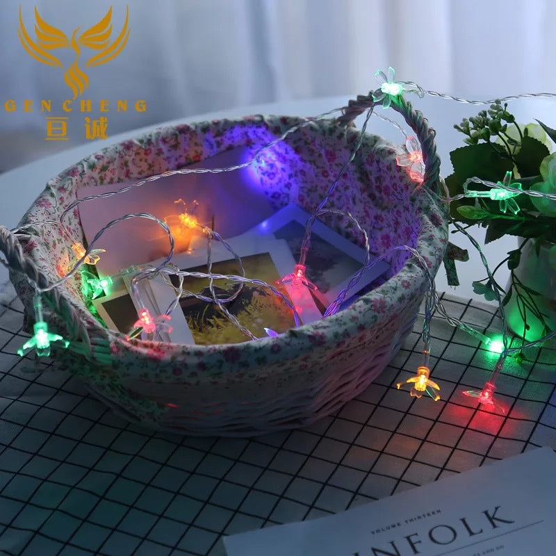 LED cherry blossom lights string peach blossom lights flashing lights New Year's Christmas decoration courtyard lighting wedding background layout