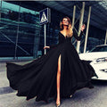 european and american export hot seller: new milk silk sexy deep v long sleeve dress for  and