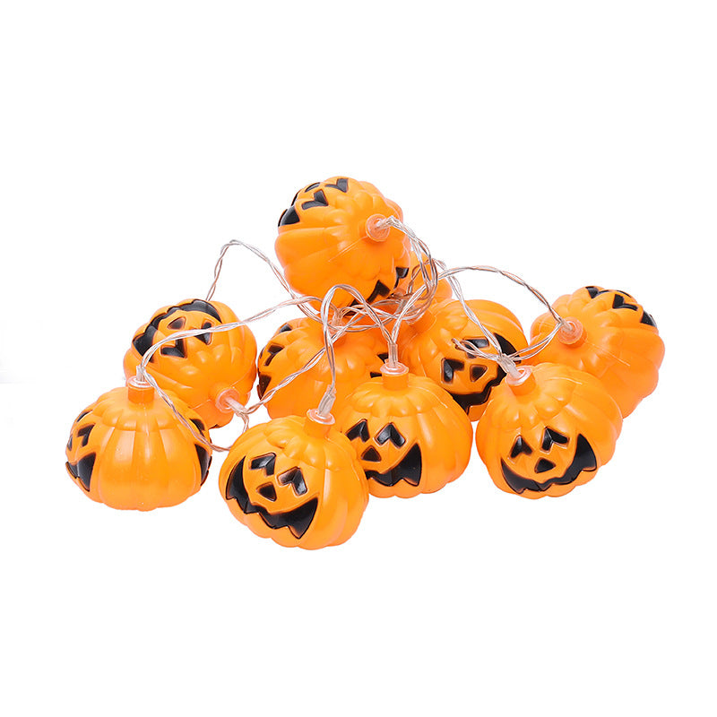Cross-border new wholesale Halloween decorations led light string battery box ghost festival lights pumpkin lights festival lights