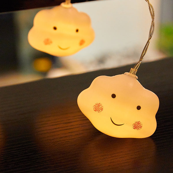 ins cute smiley cloud led string decorative lights christmas lights holiday lights girl heart baby baby room lights