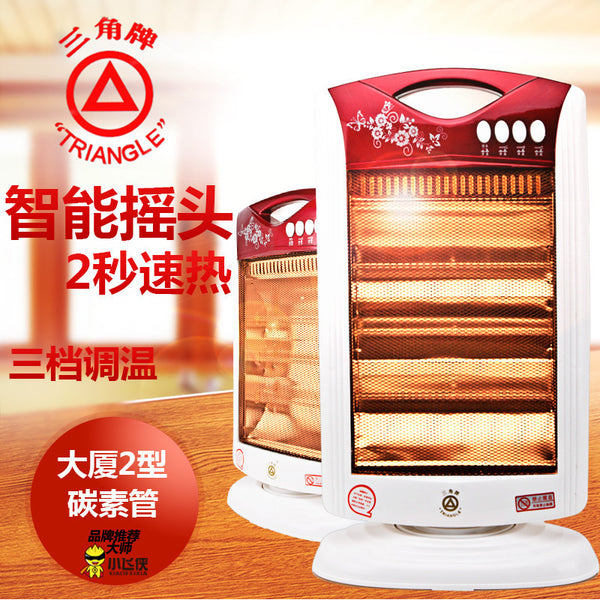 Wholesale Triangle Building Heater Vertical Shaking Head Electric Heater Desktop Baking Furnace Electric Heating Fan Instant Type
