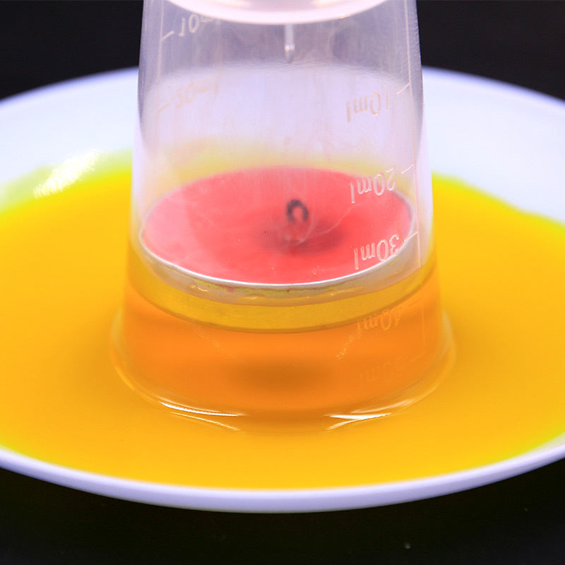Science and technology small production stem maker education experimental toy, candle water absorption, kindergarten primary school students manual work