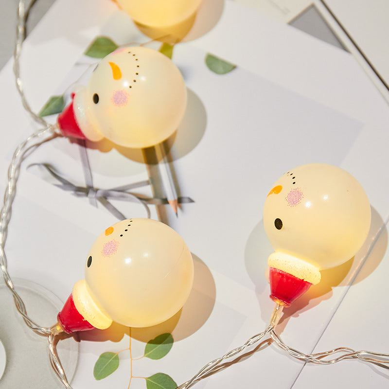 Cross-border new led snowman light string ins bedroom decoration string lights battery lights Christmas flash lights