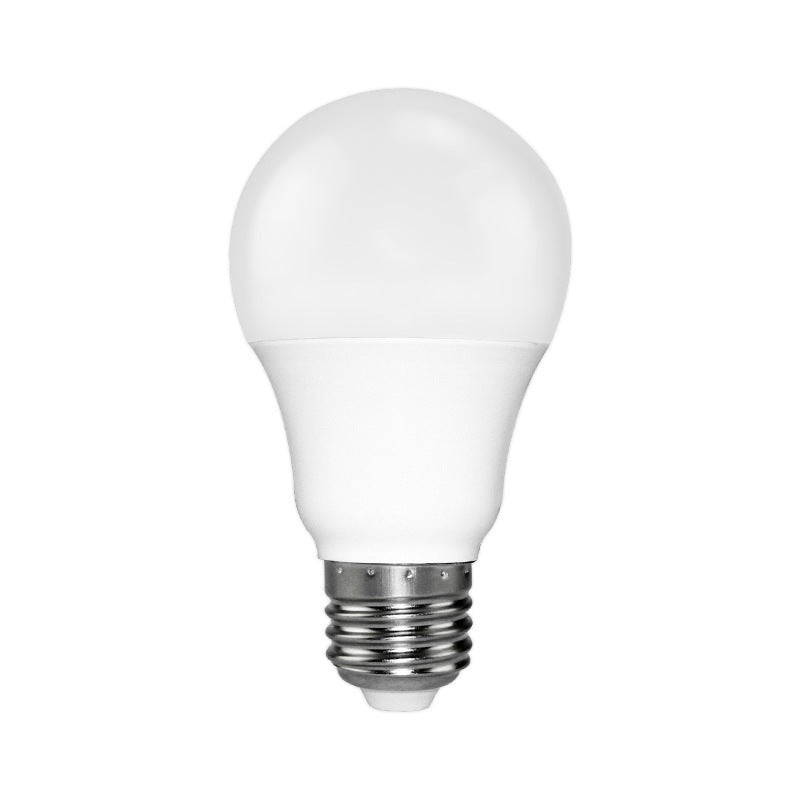 LED plastic clad aluminum ball light bulb E27 screw power saving light super bright household lighting light source E14 bubble light wide pressing color light