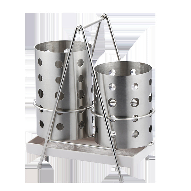 304 stainless steel chopstick barrel thickened creative drain chopstick barrel round chopstick cage suit chopstick holder tableware